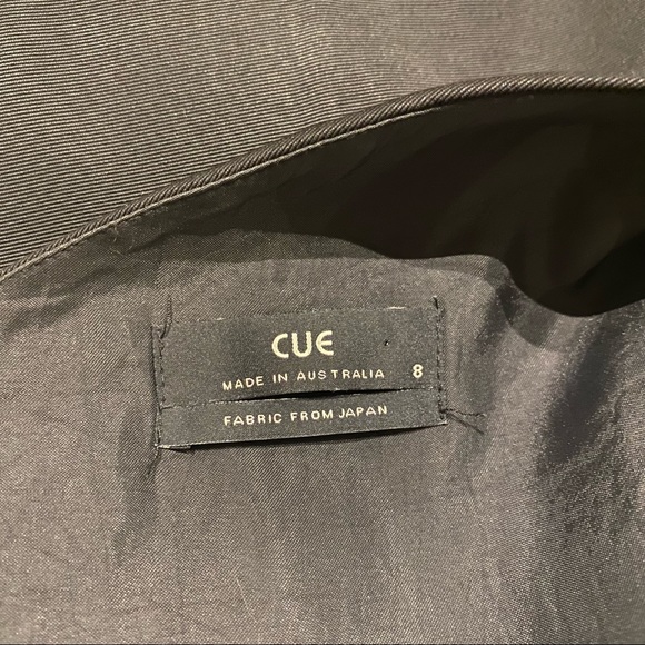 CUE Classic Black Satin One Shoulder A-Line Dress Formal Elegant Cocktail Size 8 - Picture 8 of 11